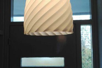 folded lamp shade mk2 your home lampshade spiral 3d print model - Mito3D