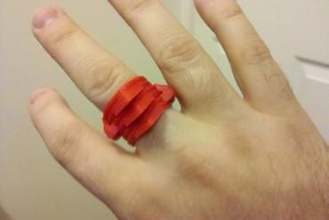 pliage knuckle duster anneau bijoux 3d print model - Mito3D