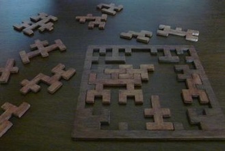 fraktal Puzzle hilbert Kurve Spiele Mathematik Fliesen 3d print model - Mito3D