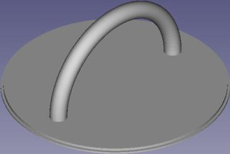 freecad screen cover - decorated mini handle maker diy 3d print model - Mito3D