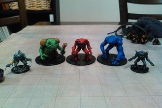 frog monsters miniatures demon monster tabletop wargaming gaming rpg roleplyaing 3d print model - Mito3D