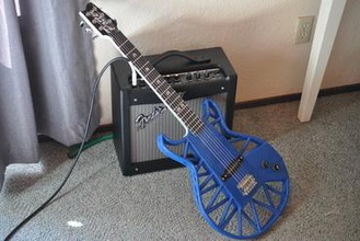 fully 3d printed electric guitar maker diy gibson fender 3d print model - Mito3D