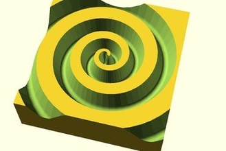 amusement spirales art openscad boucle 3d print model - Mito3D