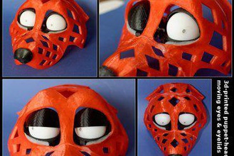 version8 fursuit - kukla kafası baz maker diy kostüm baş çizgi film karakter hayvan maske animatronik köpek pawpet Robotik kafatası toon 3d print model - Mito3D