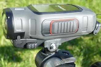 garmin virb barra de montaje la versión 2 gadget bicicletas cámara paramétricas openscad 3d print model - Mito3D