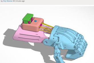 gauntlet tensioner 2-way ratchet maker diy prosthesis prosthetic hand arm e-nable tendon 3d print model - Mito3D