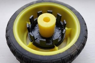 motor engrenagem roda codificador Criador faça robótica rodas 3d print model - Mito3D