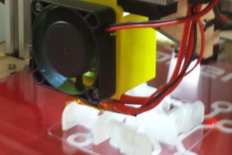 geeetech metal hot end fan shroud 3d printer parts enhancements 3d print model - Mito3D