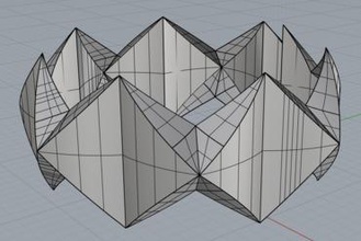 forma geométrica modelo de prueba -2 otros geométricas papel japonés del origami el 3d print model - Mito3D