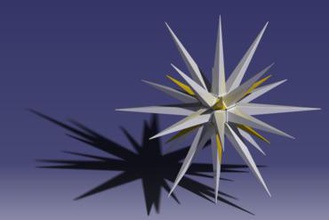 german christmas star art 3d print model - Mito3D