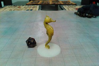 giant seahorse miniatures horse ocean sea fish creature beast mount dungeons dragons & dnd d&d tabletop gaming 3d print model - Mito3D
