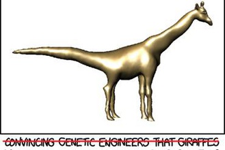 giraffosaurus munroeus miniaturen xkcd 3d print model - Mito3D