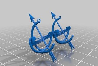 globe sundial earrings jewelry 3d print model - Mito3D