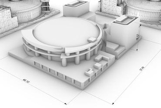 golden state warriors chase stadium arena - san francisco miniatures basketball sf sfo court architecture building complete 3d print model - Mito3D