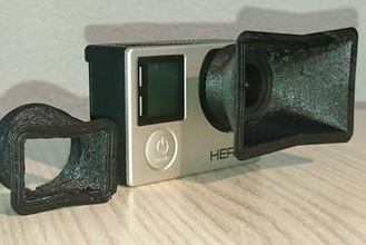 gopro hero 4 capa de lente criador diy a sombra 3d print model - Mito3D