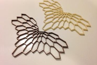 Grafik-Halskette - Diamant Schmuck Halskette 3d print model - Mito3D