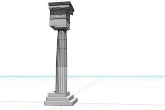 grec dorique de l'ordre la colonne art classique 3d print model - Mito3D