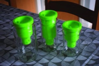verde tarro plantador vaso masón regando 3d print model - Mito3D