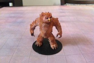 grizzly hoot las miniaturas oso owl monster bestia tablero de la mesa rpg wargaming 3d print model - Mito3D