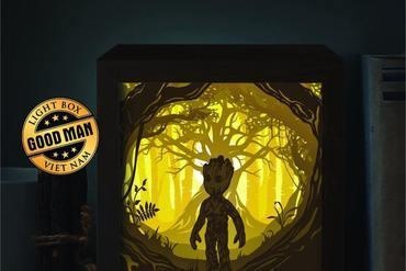 groot lightbox For your home lampara lamp 3d print model - Mito3D