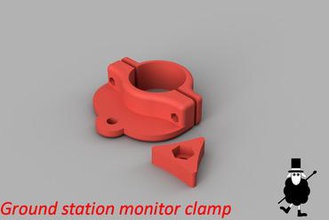 ground station monitor clamp maker diy nightram printed fpv lumenier immersionrc 3d print model - Mito3D