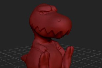 grumpy t rex 3d printer parts enhancements toy 3d print model - Mito3D