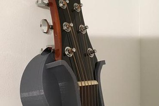 guitar hanger your home wall hook 3d print model - Mito3D