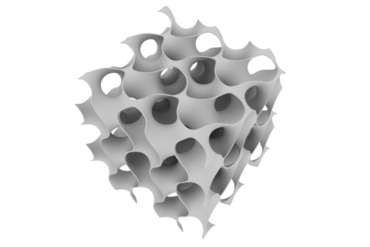 gyroid educação microestrutura triplamente periódica mínima da superfície tpms domínio público 3D print model - Mito3D