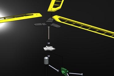 gyroimpression autogire rc autogyre hélicoptère tête 3d print model - Mito3D