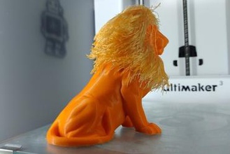 hairy lion dual color cura 3mf file miniatures animals drooloop ultimaker 3 lions drooloops 3d print model - Mito3D