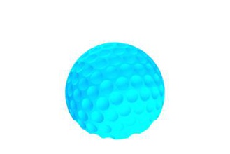 la moitié de balle golf les jouets 3d print model - Mito3D
