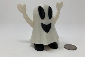 halloween happy ghost pin walker toys automata autodesk fusion 360 ultimaker 3d print model - Mito3D