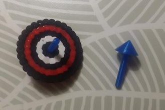 hama bead spinning top body toys spinner perler 3d print model - Mito3D