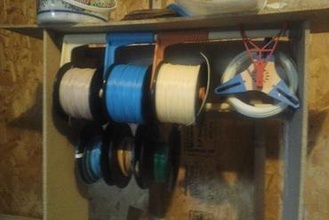 hanging filament spool holder 3d printer parts enhancements 3d print model - Mito3D