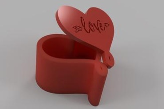 heart-shaped-box Schmuck valentine ' s Tag Herz box Herz-box 3d print model - Mito3D