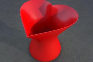 corazón florero art el día de san valentín los hogares la flor maceta 3d print model - Mito3D