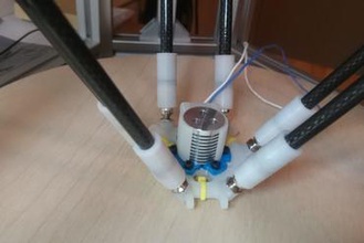 heffabot polystroooder Effektor 3d-Drucker-Teile-Verbesserungen delta-Effektor magnetische Gelenke delta led-Licht ring hotend montieren tri openbuild 3d print model - Mito3D