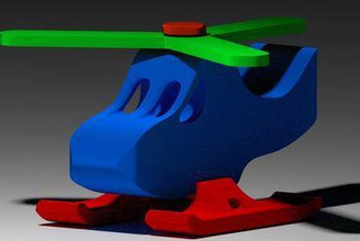 Hubschrauber - Spielzeug Kinder 3d print model - Mito3D