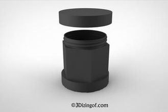 hex barile fai da te lucidatura bicchiere dizingof maker tumbler il 3d print model - Mito3D