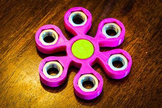 hex nut fidget spinner toys toy 3d print model - Mito3D
