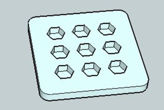 hexagon ice tray 3d printer parts enhancements 3d print model - Mito3D