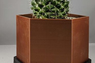 altıgen saksı çanak drenaj ev ekici kapalı succulents etli bitkiler saksılar bitki tutucu 3d print model - Mito3D