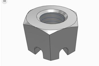 hexagon slotted nut din 935 m8 Other engineering mechanical mechanics industrial standard 3d 3d print model - Mito3D