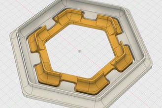 hexagonal cortador de cookie sua casa a cozinha 3d print model - Mito3D
