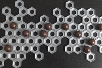 hexagonal juego cuadrícula juegos hexágono mármol 3d print model - Mito3D