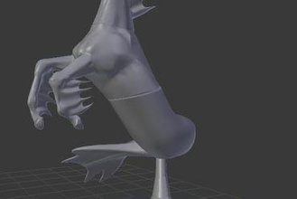 ippocampo miniature cavallo delfino pesce il greco grecia mitologia la greca monster dungeons dragons & dnd d&d pathfinder rpg di gioco wargame 3d print model - Mito3D