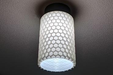 Bienenwabe Lampenschirm Zuhause Haus Lampe Base Vase Modus Schatten Beleuchtung Anhänger Decke 3d print model - Mito3D