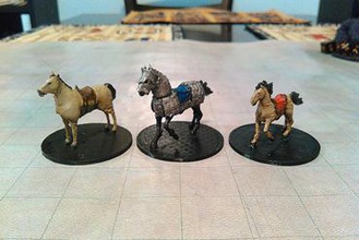 cavalli è di tavolo da gioco miniature cavallo sella progetto battaglia rpg ruolo dungeons dragons & dnd d&d 3d print model - Mito3D