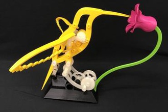 hummingbird art automi 3d print model - Mito3D