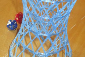 hyperboloid dice tower games boardgames openscad hyperbola diagrid 3d print model - Mito3D